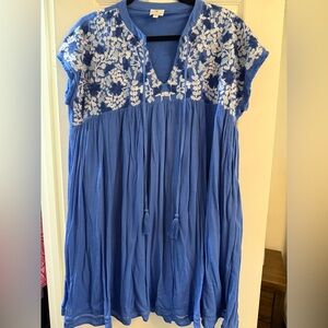 J.Marie Embroidered babydoll dress